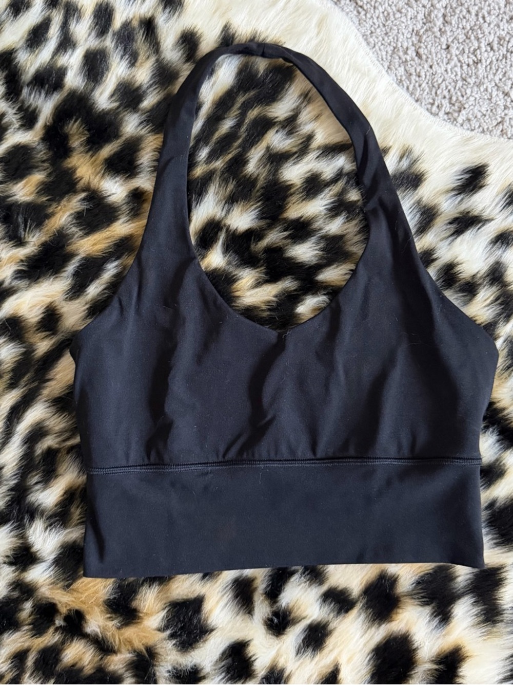 Black Halter Sports Bra